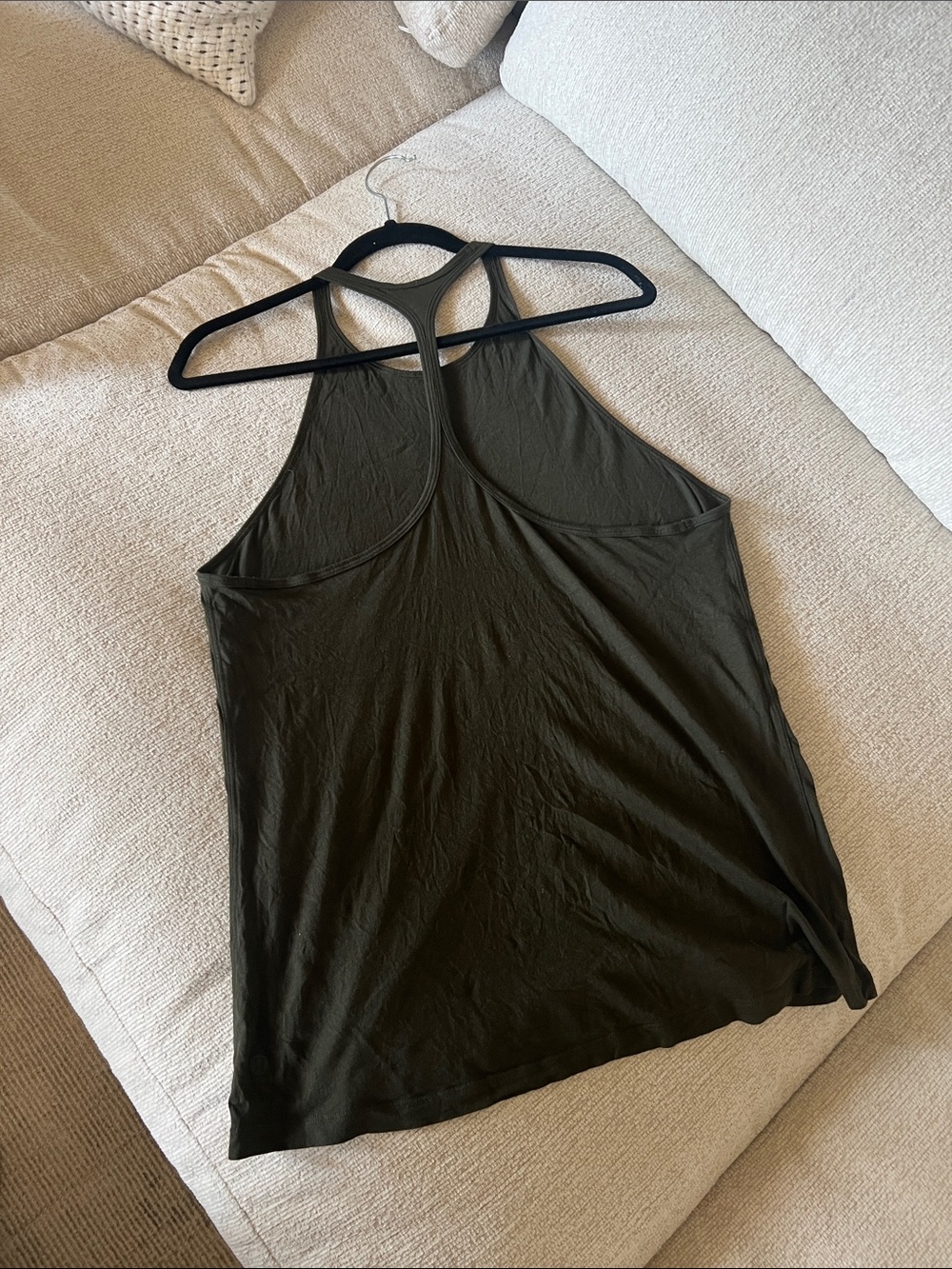 lululemon athletica Olive Green High-Neck Racerback Tank - Picture 2 of 3